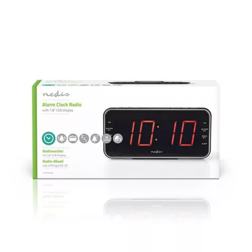 Nedis CLAR004BK digitális óra beépített AM/FM rádióval