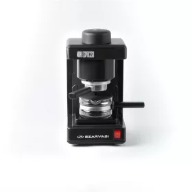   Szarvasi SZV-612/3 Mini presszókávéfőző, fekete,  800W,  2 / 6 személyes kivitel, üveg kiöntő edény, zárócsavar