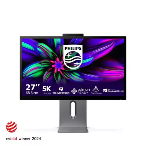 PHILIPS monitor 27" 27E3U7903/00, 5120x2880, 16:9, 500 cd/m2, 4ms, HDMI/Thunderbolt 4/RJ45/USBx2/USB-C, webkamera