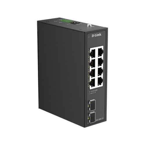 D-LINK Switch Ipari 8x1000Mbps + 2x1000Mbps SFP, Rackes, DIS-100G-10