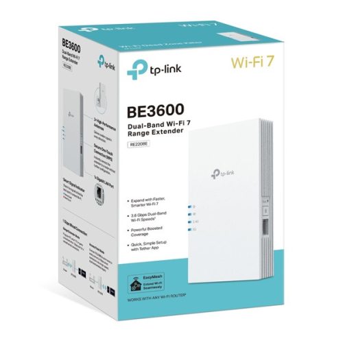 TP-LINK Wireless Range Extender Dual Band BE3600 Wifi 7, RE220BE