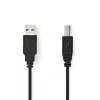 Nedis CCGL60100BK05 USB2.0, USB A - B kábel, 480Mbs, 10W, hossz 0,5m
