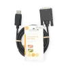 Nedis CCGL37200BK20 Displayport dugó - DVI-D 24+1-Tűs kábel 1080p, 2m