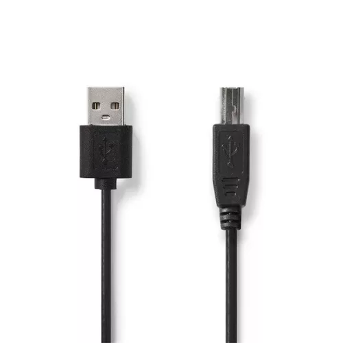 Nedis CCGL60101BK30 USB2.0, USB A - B kábel, 480Mbs, hossz 3m