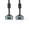 Nedis CCGL59000BK100, VGA kábel, VGA dugó - dugó, Maximális felbontás: 1280x768, hossz: 10m