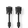 Nedis CCGL59000BK100, VGA kábel, VGA dugó - dugó, Maximális felbontás: 1280x768, hossz: 10m