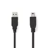Nedis CCGL60300BK20 USB mini-B 5p (mini USB)kábel, USB 2.0  USB-A dugó  USB mini 5p dugó, 480 Mbps. 2m