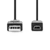 Nedis CCGL60300BK50 USB mini-B 5p (mini USB)kábel, USB 2.0  USB-A dugó  USB mini 5p dugó, 480 Mbps. 5m