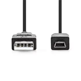   Nedis CCGL60300BK50 USB mini-B 5p (mini USB)kábel, USB 2.0  USB-A dugó  USB mini 5p dugó, 480 Mbps. 5m
