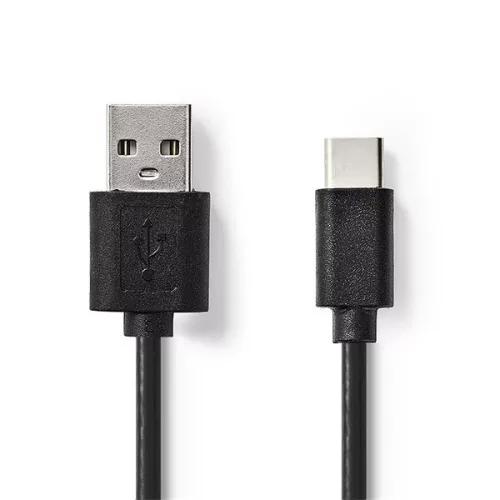 Nedis CCGL60601BK10 USB A - USB C (USB-C) kábel, 5W, hossz 1m