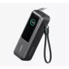 ANKER Powerbank Zolo 25000mAh, 165W, Beépített USB-C kábel behúzható, fekete - A1695H11