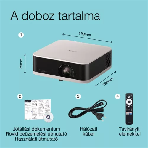 EPSON Projektor - Lifestudio Pop – EF-61R Rózsakvarc (3LCD, 1920x1080, 16:9, 700 AL, 5 000 000:1, HDMI/USB/WiFi)