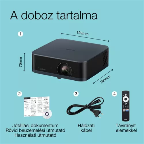 EPSON Projektor - Lifestudio Pop – EF-62N (3LCD, 1920x1080, 16:9, 700 AL, 5 000 000:1, HDMI/USB/WiFi)