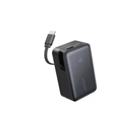   ANKER Powerbank Nano 10000mAh, 45W, Beépített USB-C kábel behúzható, fekete - A1638H11