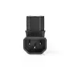 Nedis CEGB1190BK táp dugó 90°-os, IEC-320-C14 - IEC-320-C13, pipa