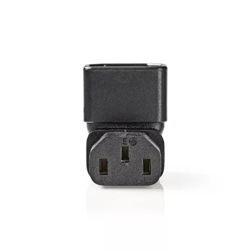 Nedis CEGB1190BK táp dugó 90°-os, IEC-320-C14 - IEC-320-C13, pipa