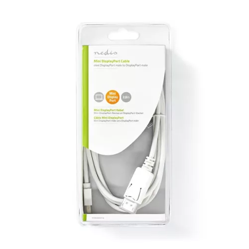 Nedis CCGB37404WT20 DisplayPort 1.4 kábel, displayport dugó - mini display port dugó, 8K@60Hz, 2m