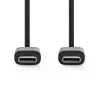 Nedis CCGB60700BK10 USB C - USB C (USB-C) kábel, USB2.0, 60W, hossz 1m