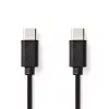 Nedis CCGB60700BK10 USB C - USB C (USB-C) kábel, USB2.0, 60W, hossz 1m