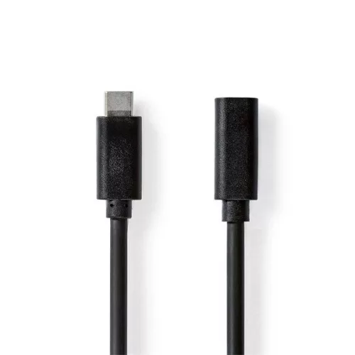 Nedis CCGL64010BK20 USB 3.2 Gen 1, USB C (USB-C) hosszabítókábel, 60W, 4K@60Hz, 5 Gbps, hossz 2m