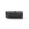 Nedis CVGB31902BK SCART adapter, SCART Férfi | S-Video nő / 3x RCA nő, nikkelezett,  kapcsolható