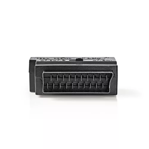 Nedis CVGB31902BK SCART adapter, SCART Férfi | S-Video nő / 3x RCA nő, nikkelezett,  kapcsolható
