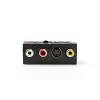 Nedis CVGB31902BK SCART adapter, SCART Férfi | S-Video nő / 3x RCA nő, nikkelezett,  kapcsolható