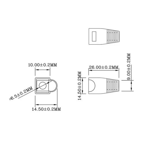 Nedis CCGB89900WT törésgátló UTP RJ45 csatlakozóhoz, fehér, 10db/csomag