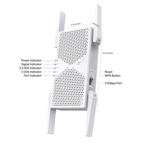 TP-LINK Wireless Range Extender Dual Band BE6500 Wifi 7, RE405BE