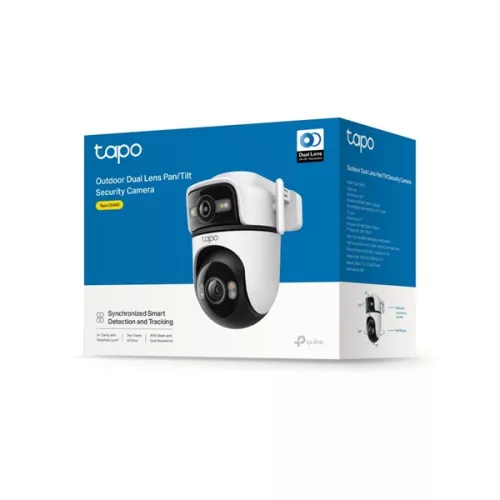 TP-LINK Wireless Kamera Cloud kültéri forgatható színes éjjellátó dupla lencse AI támogatás, TAPO C545D