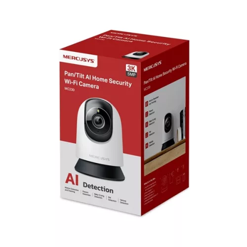 MERCUSYS Wireless Kamera Cloud beltéri éjjellátó AI támogatás, MC230