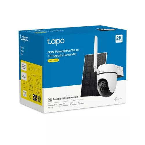 TP-LINK Wireless Kamera Cloud kültéri + Okos Solar Panel IP65 1xSIM foglalat, TAPO C615G KIT