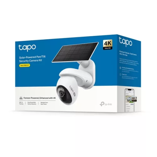 TP-LINK Wireless Kamera Cloud kültéri + Okos Solar Panel IP65 1xSIM foglalat, TAPO C660 KIT