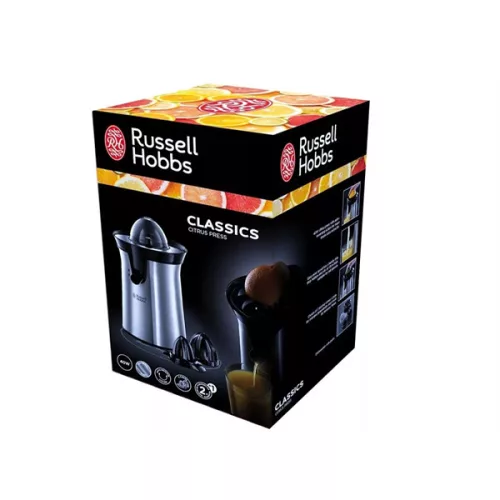 RUSSEL HOBBS Classics 22760-56/RH kézi citrusprés, kompakt, egyszerű használat, citrom/narancs
