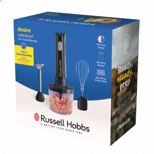 RUSSEL HOBBS DESIRE 27141-56/RH 3 az 1-ben botmixer, Matte Charcoal, turmix/habverő/aprító