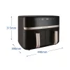 RUSSEL HOBBS SatisFry 27680-56/RH dupla kosaras 9 L Airfryer, fekete/pezsgő