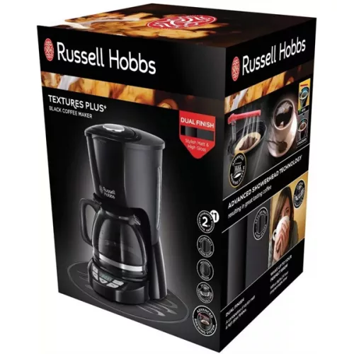 RUSSEL HOBBS Textures Plus+ 22620-56/RH kávéfőző, fekete