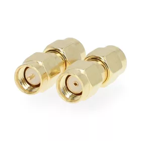   Nedis CSGB02110GD SMA Dugasz Fordított Polaritású | SMA Dugasz | Aranyozott | 50 Ohm | Egyenes | Réz | Arany | 2 db