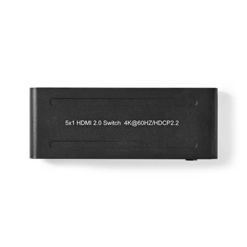 Nedis VSWI3475AT HDMI kapcsoló, 5x HDMI bemenet | 1x HDMI kimenet, 4K@60Hz | 18 Gbps | Távirányítós