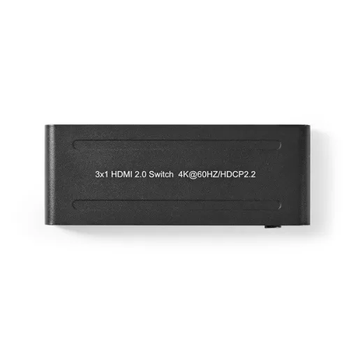 Nedis VSWI3473AT HDMI kapcsoló, 3x HDMI bemenet | 1x HDMI kimenet, 4K@60Hz | 18 Gbps | Távirányítós