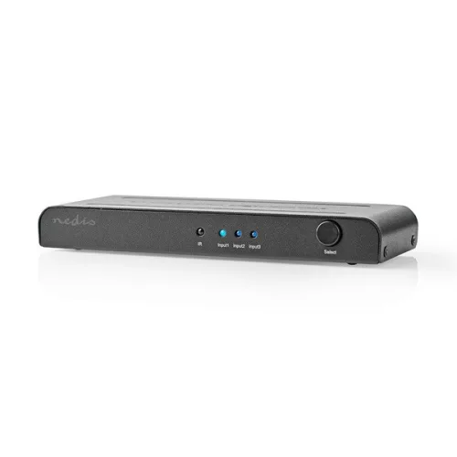 Nedis VSWI3473AT HDMI kapcsoló, 3x HDMI bemenet | 1x HDMI kimenet, 4K@60Hz | 18 Gbps | Távirányítós