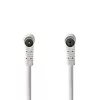 Nedis CSGL40120WT30 koax RF kábel, koax férfi (dugó), koax nő (aljzat), 120 dB, 75 Ohm, Négyszeresen árnyékolt, 3m