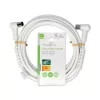 Nedis CSGL40120WT30 koax RF kábel, koax férfi (dugó), koax nő (aljzat), 120 dB, 75 Ohm, Négyszeresen árnyékolt, 3m