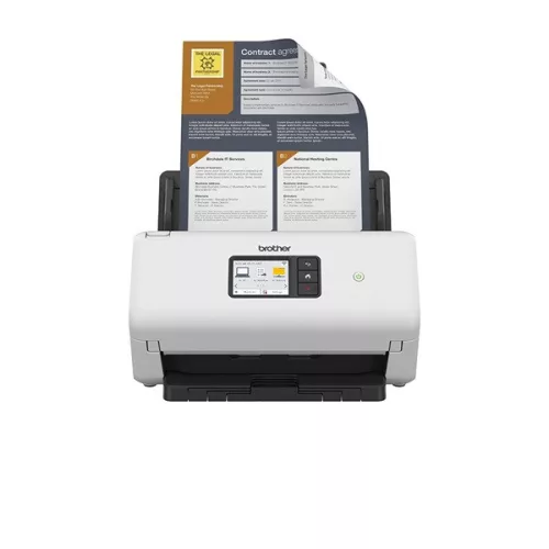 BROTHER Asztali dokuszkenner ADS4550W, A4, 35 oldal/perc, USB/LAN/Wifi, ADF, duplex, 1200x1200 dpi, 512MB