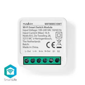   Nedis WIFIWMS10WT WIFI beépített kapcsoló modul, 3680 W, alkalmazás elérhető: Android™ / IOS