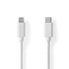 Nedis CCGL39650WT10 USB 2.0, USB-C - Apple Lightning 8-Pin kábel MFI engedélyes Apple chipkészlettel