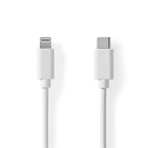 Nedis CCGL39650WT10 USB 2.0, USB-C - Apple Lightning 8-Pin kábel MFI engedélyes Apple chipkészlettel