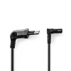 Nedis CEGL11075BK30 tápkábel IEC-320-C1, 90°-os szögben hajlított, 3m