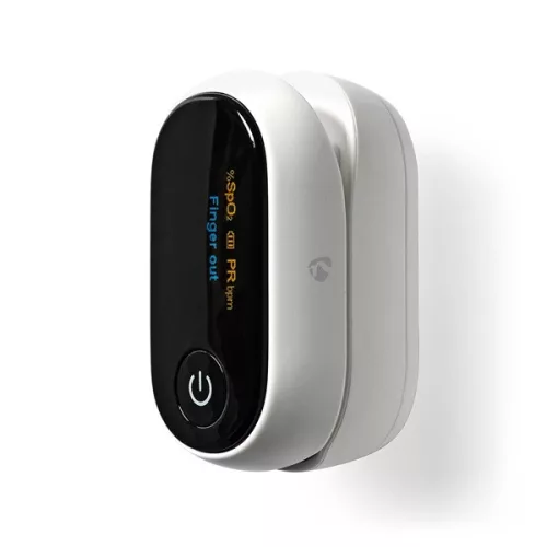 Nedis BTHOX10WT Bluetooth® okos pulzoximéter, vér oxigénszint (SpO2), pulzusszám (PR), perfúziós indexet (PI)