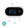 Nedis BTHOX10WT Bluetooth® okos pulzoximéter, vér oxigénszint (SpO2), pulzusszám (PR), perfúziós indexet (PI)
